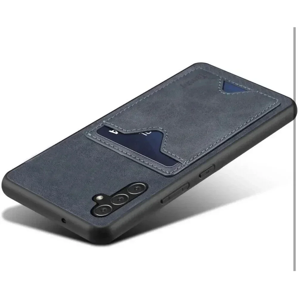 Leather Wallet Case with Card Holder Kickstand for Samsung Galaxy A14 5G‎ Gray